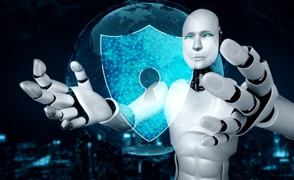 ai-robot-using-cyber-security-protect-information-privacy